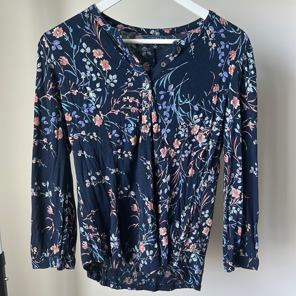 Lucky Brand Floral Long Sleeve Top